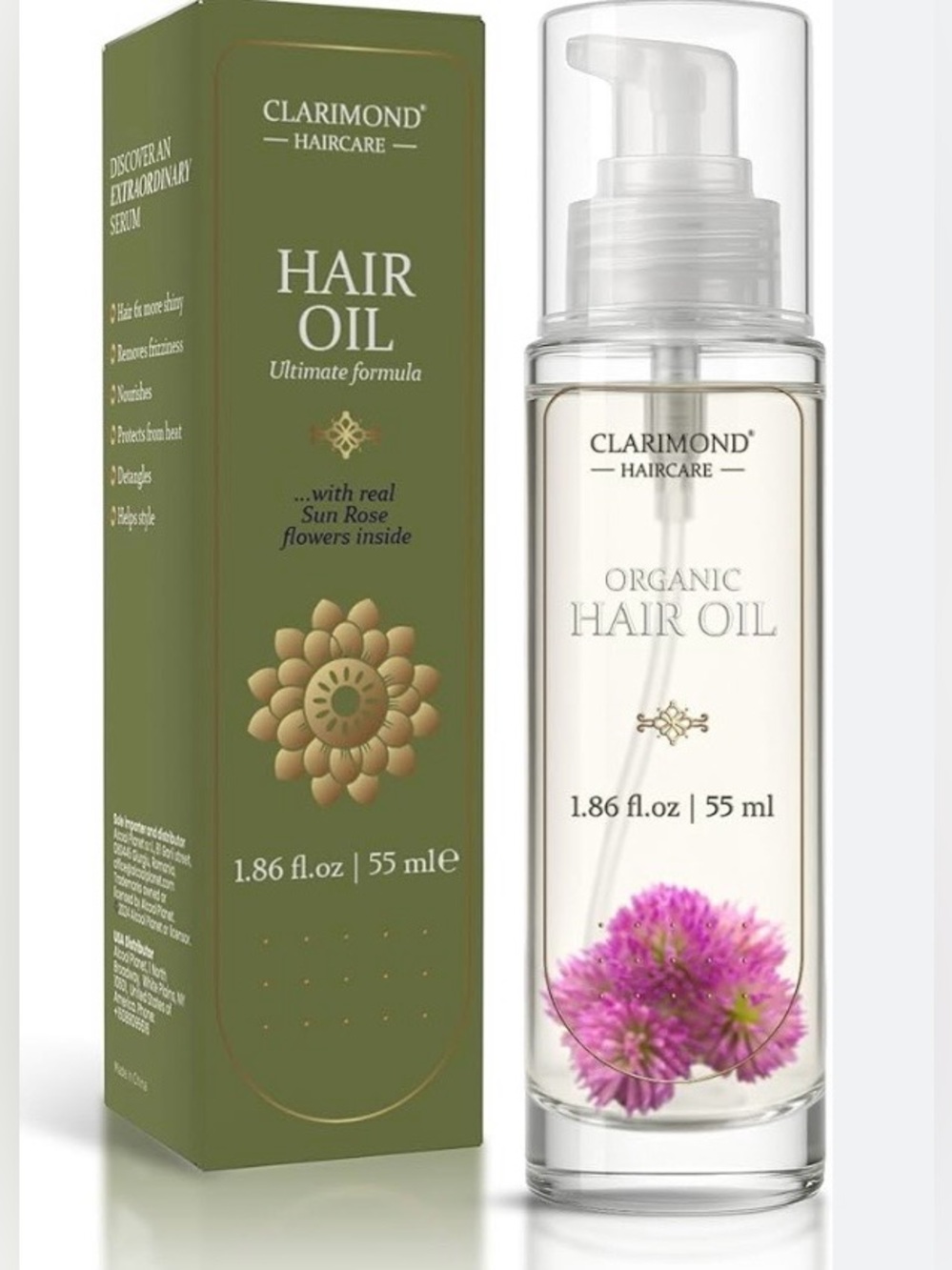 NIB Claremont Haircare Organic Hair Oil - 55ml